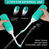 Vaporisateur de bouteille de Peri à l'envers de 17OZ pour les produits essentiels de post-partum, bouteille de Bidet de voyage Portable verte pour toutes les personnes