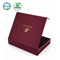 Boîte cadeau magnétique de luxe personnalisée avec logo en feuille d'or, style livre bordeaux, en carton rigide avec insert en EVA pour ensemble Gua Sha