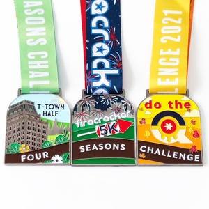 Medallas Deportivas de Metal Personalizadas para Carreras de 5K, 10K y Medio Maratón, Medallas de Desafío de Cross Country, Venta al Por Mayor de Fabricantes - Product Image 6