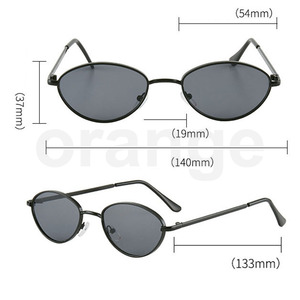 Gafas de Sol Ovaladas de Metal para Mujer, Gafas de Sol Modernas, Gafas de Diseño para Dama - Product Image 3