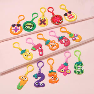 2025 Multiply and Divide PVC Key Chain Vegetable and Fruit Key Chain Metal Children Pendant Key Ring Squish Keychain - Product Image 4