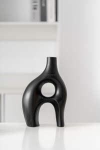 Vasi di fiori all'ingrosso set di vasi di ceramica nera per la decorazione domestica bucolic steli secchi vaso di fiori vaso nordico decorazioni per la casa di lusso - Product Image 2