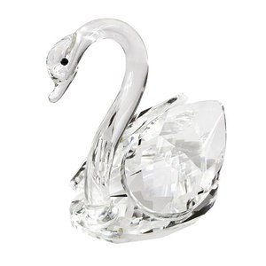 Cigno in Vetro da 7,5 cm, Decorazione in Cristallo e Acchiappasole, Senza Confezione - Product Image 1