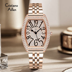 <span class=keywords><strong>Montre</strong></span> à quartz de luxe pour femme <span class=keywords><strong>Cristiano</strong></span> Aillen, style décontracté, 38 mm, acier inoxydable, bracelet en alliage de 18 mm, cadran en verre, affichage à aiguilles - Product Image 1