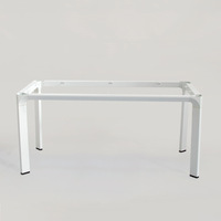 Pieds de meuble en fer forgé blanc, idéal pour une table ou un bureau, 4 unités