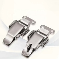 Meilleures ventes J018 Loquet à levier à ressort haute tension en acier inoxydable pour boîte à outils et glacière, avec fermoir en zinc et verrou en zinc plaqué