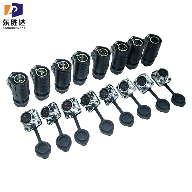 Industrial Circular Aviation LP20 Connector 2 3 4 5 6 7 8 Pin Solder Male Female Plug Socket IP67 Waterproof Power Connector