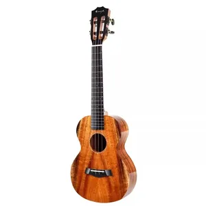 恩雅EUC-A1 23英寸夏威夷相思KOA桃花心木BT吉他手柄全单三角牛皮纸盒可调杠杆尤克里里