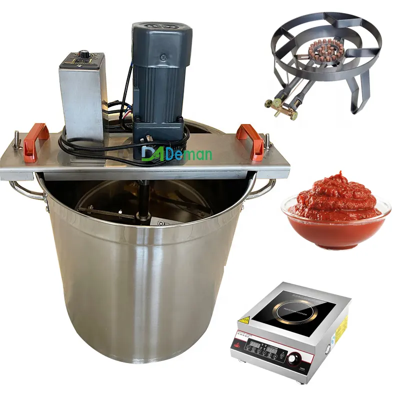 Кухонная электрическая кастрюля для приготовления соуса, со смесителем, сиропом, супом, джемом, тарелкой на 50 л, для перемешивания соуса