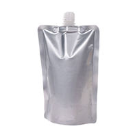 Op maat gemaakte logo zijvouw aluminiumfolie fruit sap verpakking zak plastic zakje met tuit sapzakje aluminiumfolie Mylar lichtgewicht