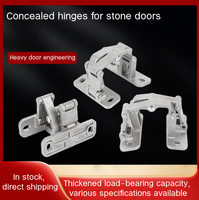 Bisagra oculta moderna de aleación de zinc, ajustable en 2D, de alta resistencia, personalizada de fábrica, para puertas ocultas de piedra, losas de mármol y gabinetes de pared