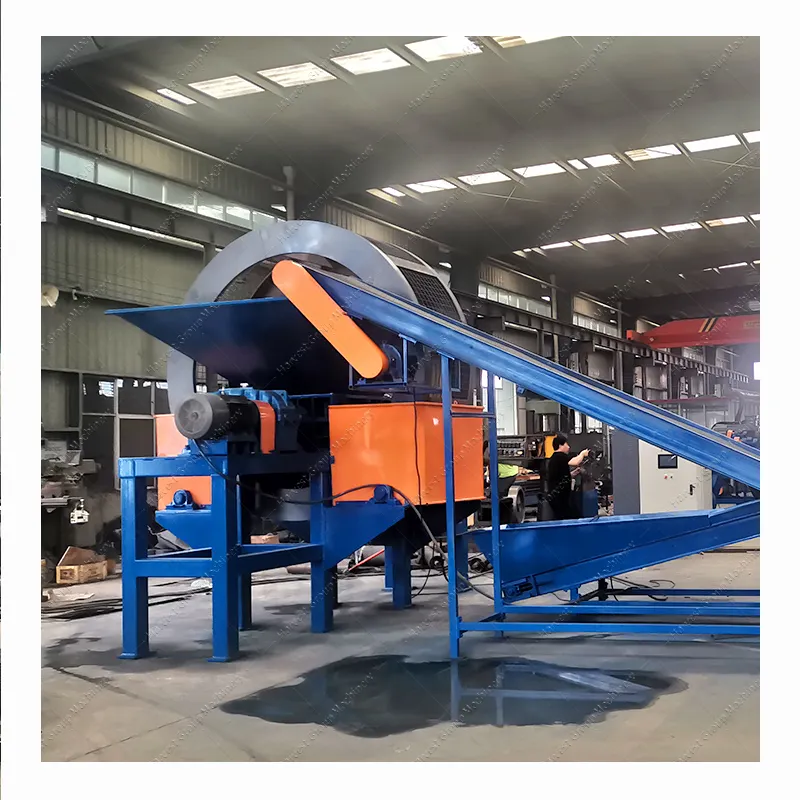 Used tire cutter for recycling machines