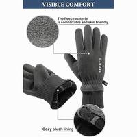 Gants de ski coupe-vent solides en polaire polaire pour hommes et femmes, logo personnalisé, grands écrans tactiles d'hiver par temps froid