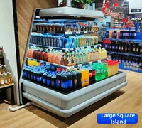 Vitrine Réfrigérée Commerciale à Rideau d'Air, Multi-niveaux, Ouverte, Idéale pour les Supermarchés et les Magasins de Proximité