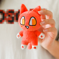 Fabricant de peluches simples personnalisées vous faire personnage de chat d'anime à jouet en peluche petit porte-clés pendentif en peluche