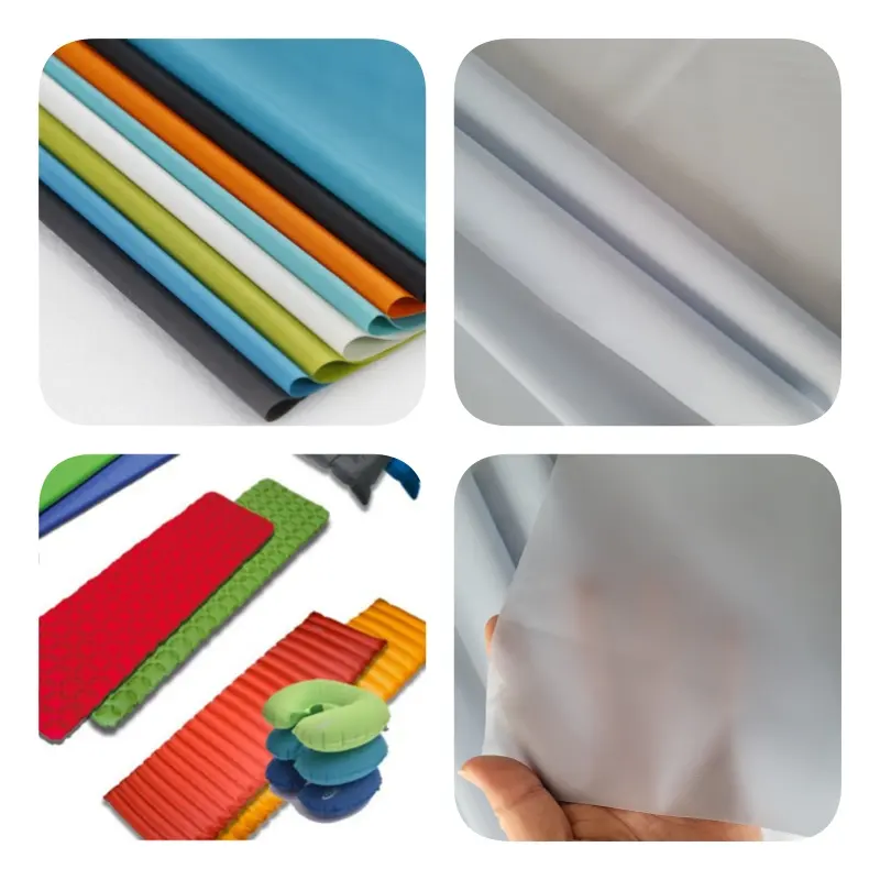 NR28/R5FR5 100% nylon taffeta ripstop nylon ripstop TPU 0.06mm clear membrane lamination jacket fabric
