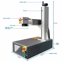 Nouvelle machine de marquage laser UV à fibre Guangyuan, graveur 3D pour cristaux, puissance 3W/5W, refroidissement par air, haute productivité, compatible DXF/PLT/AI/DWG
