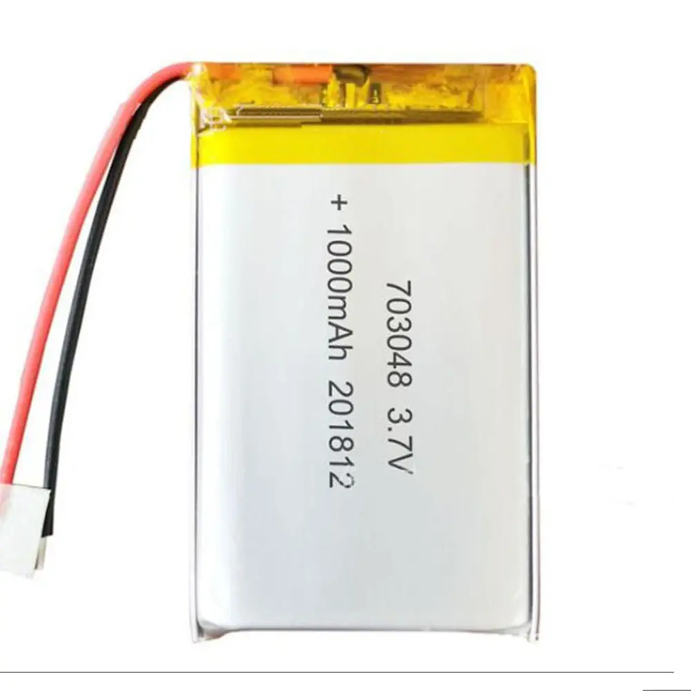 3.7V 1000Mah 703048 Li-íon Li-polímero Li bateria 2,0 JST 2Pin para CARREGAMENTO DE ENERGIA DVD POTÊNCIA MÓVEL LAPTOP MP3 POTÊNCIA BANCO