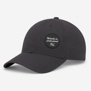 Casquette de baseball structurée à 6 panneaux, personnalisée, avec patch 3D en PVC imperméable, 100% polyester, motif feuille ethnique - Product Image 1