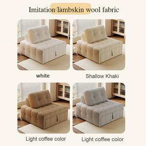 Canapé-<span class=keywords><strong>lit</strong></span> pliable moderne <span class=keywords><strong>2</strong></span>-en-1 en tissu extensible et extensible pour les petits espaces Salon en métal peu encombrant - Product Image 5