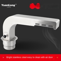Hotte d'extraction YuanLong en acier inoxydable brossé avec amortisseur réglable pour restaurant et table de grillade