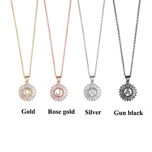 <span class=keywords><strong>2022</strong></span> mode initiale Alphabet lettre pendentif collier 18K plaqué or en acier inoxydable accessoire de fête cuivre bijoux Bijouterie - Product Image 5