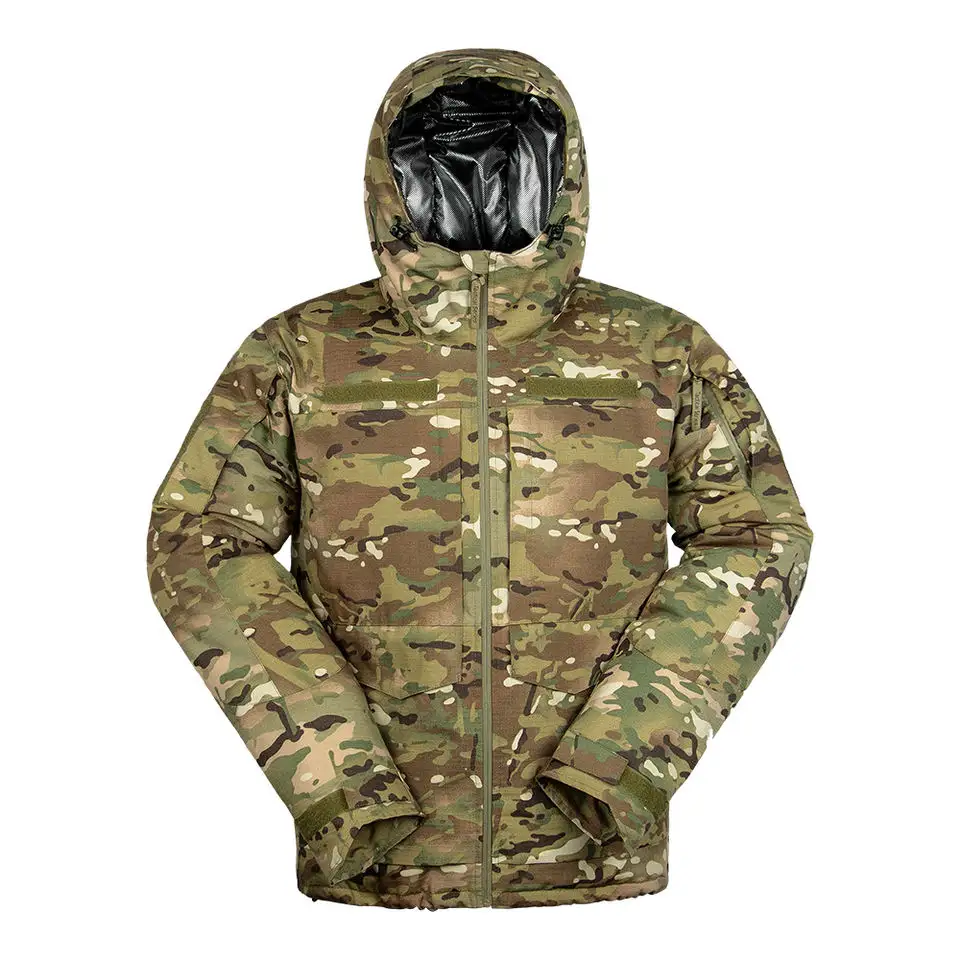 Outdoor Heat Reflection Tactical gepolsterte Kleider jacke Winter Warm Camouflage Plus Size Coat Tactical Jacket