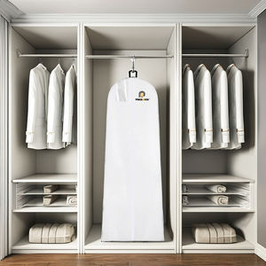 Белый Изготовленный На Заказ Прозрачный нетканый костюм для свадебного платья пылезащитный чехол нетканый дизайн с принтом сумка для одежды - Product Image 5