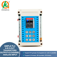 Transistor Oshangming Plc 8 entradas 8 salidas 2 entradas analógicas 0-10V 0-20mA equipo electrónico PLC para invernadero