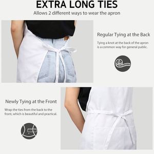 Custom Logo Chef Sleeveless Bib <b>Apron</b> Polyester Material 2 Pockets Multi-Color Options Durable Eco-Friendly Restaurant <b>Kitchen</b> - Product Image 4