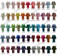 Bata de satén para damas de honor, ropa de satén de talla grande, 55 colores, envío rápido