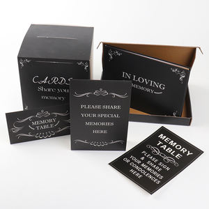 Hardcover Black Condo lence Memory Table-Karte in Loving Memory Funeral Guest Book-Sets für den benutzer definierten Druck - Product Image 1