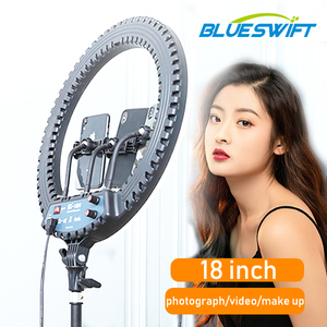 45cm / 18 pouces Kit de Lumière anneau lumineux avec trépied réglable Vivre maquillage anneau lumineux pour tik <span class=keywords><strong>tok</strong></span> <span class=keywords><strong>Youtube</strong></span> en direct streaming - Product Image 2