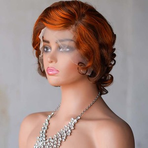 Perruque Lace Front 10A en cheveux vietnamiens pour coupes, 100% dentelle française vierge, base sans colle, longueur étirée 12 pouces, <span class=keywords><strong>couleur</strong></span> P4/350 - Product Image 6