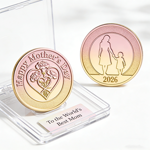 Pièces de monnaie personnalisées, coffret cadeau pour la fête des mères, utilisation <span class=keywords><strong>d</strong></span>'une presse à monnaie hydraulique <span class=keywords><strong>or</strong></span> et argent, pièce de monnaie en <span class=keywords><strong>or</strong></span> de 40 mm, souvenirs de la fête des mères - Product Image 5