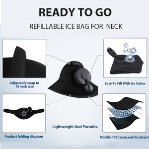 Borsa Ghiaccio Leggera Pieghevole Antiperdita Riutilizzabile Ricaricabile Istantaneamente 49x28cm per Sollievo dal Dolore a Collo, Spalle e Schiena, Impacco Caldo/Freddo Antistress - Product Image 4