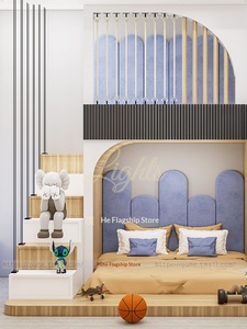 Camera dei bambini con letti a castello, tutta la casa è progettata su misura con letti a castello e il letto è di 1,2 m, si trova al secondo piano. - Product Image 2