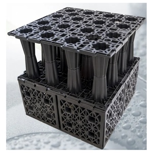 Sistema de tanque de cuenca modular de almacenamiento de agua subterránea Cisterna de recolección de lluvia entrelazada debajo de la carretera, pavimento y carril de fuego - Product Image 6