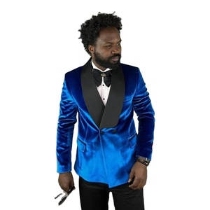 Herren Anzug Schwarz Samt Blazer Formell Party Abschlussball Abendessen Bräutigam Smoking Hochzeitsanzug