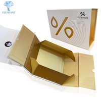 Caja de Regalo Magnética Plegable de Lujo Dorada de Alta Calidad al por Mayor para Pequeñas Empresas, Cajas de Regalo con Tapa Magnética para Regalos