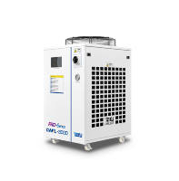 Refroidisseur d'eau portable à recirculation monobloc refroidi par air TEYU CWFL-3000ENW, inverseur, AC 3P 380V, garantie 2 ans, industriel