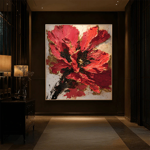 <span class=keywords><strong>Peinture</strong></span> murale 3D peinte à la main, décor mural, <span class=keywords><strong>fleurs</strong></span> à l'huile peintes <span class=keywords><strong>au</strong></span> <span class=keywords><strong>couteau</strong></span>, <span class=keywords><strong>peinture</strong></span> artisanale, peintures à l'huile personnalisées de <span class=keywords><strong>fleurs</strong></span> - Product Image 3