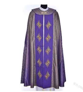 Impreso Iglesia Medieval chal Iglesia Católica capa religiosa para hombre sacerdote monje capas Halloween carnaval fiesta Cosplay disfraz - Product Image 4