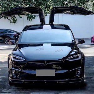 Kit de carrocería de alta calidad para Tesla Model X 2024 + fibra de carbono seca labio delantero falda lateral rueda arco difusor trasero Spoiler Body Kit - Product Image 5
