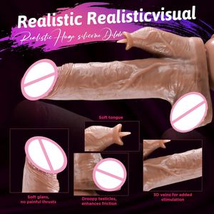 Vibrerende <span class=keywords><strong>dildo</strong></span> 8,7 inch met verwarming, levensechte zuignap, zachte realistische <span class=keywords><strong>dildo</strong></span>, likkende <span class=keywords><strong>dildo</strong></span>'s, anale <span class=keywords><strong>G</strong></span>-<span class=keywords><strong>spot</strong></span> speeltjes voor vrouwen en mannen - Product Image 2