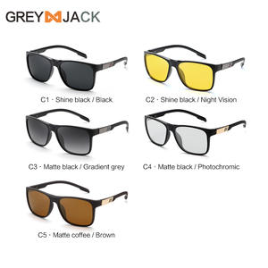 Gafas de Sol Polarizadas para Hombre Greyjack, Marco Negro de PC, Lentes TAC con Protección UV400, Visión Nocturna para Conducir, Pescar y Uso en Exteriores - Product Image 4