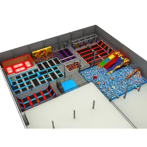 Professional Commercial Indoor Trampoline Park With Customized Theme For Sale
