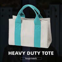Bolsa de Lona Resistente Personalizada con Correa de Hombro con Patrón Geométrico y Asa de Mano para Compras Reutilizables