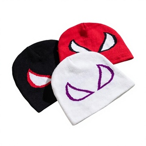 Wholesale Custom Y2K Spider Graphic Knit <b>Beanie</b> Hat Unisex Winter Headwear OEMPrivate Label Custom Design Acrylic <b>Knitted</b> <b>Beanie</b> - Product Image 2