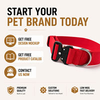 Ensemble collier et laisse tactiques OEM ODM pour chien, en nylon imperméable, poignée robuste, réglable, imprimé personnalisé, marque sur mesure pour l'entraînement en extérieur